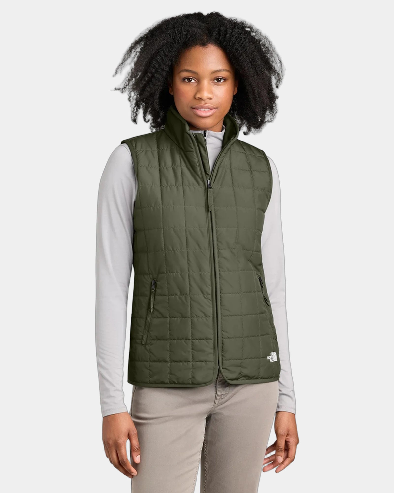 Custom recycled quilted vest The North Face Iron Drift - New Taupe Green